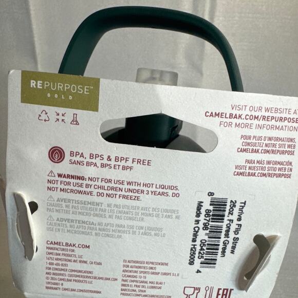 Bonaroo Music & Arts Festival Camelbak 25 oz - thrive flip straw army green NEW - Picture 3 of 4
